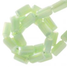 Perles en Verre (4 x 2 mm) Galvanized Pastel Green (100 pièces)