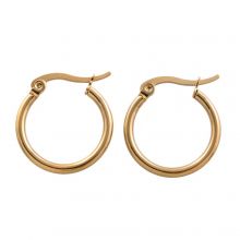 Boucles d'Oreilles Acier Inoxydable (20 mm) Or (2 pièces)