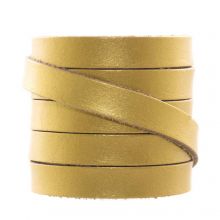 Cuir Plat DQ (10 x 2 mm) Metallic Gold (1 mètre)