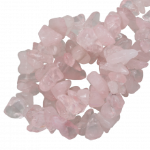 Perles Quartz Rose Chips (5 - 8 mm) 225 pièces