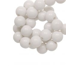 Perles Acryliques (6.5 mm) White (100 pièces)