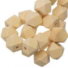 Perles en Bois Naturel Cube (16 mm) 25 pièces