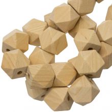 Perles en Bois Naturel Cube (19 mm) 25 pièces