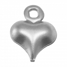 Breloque Acier Inoxydable Coeur (8.5 x 6.5 mm) Argent Antique (20 pièces)