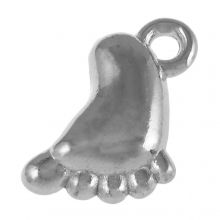 Breloque Pied (13 x 9 mm) Argent Antique (25 pièces)