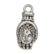 Breloque Buddha (18 x 8 mm) Argent Antique (10 pièce)