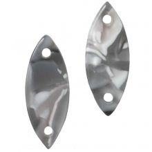 Connecteur Résine 2 Œillets (16 x 6 mm) Grey (10 pièces) 