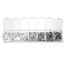 Assortiment - Embouts Métal (1 / 1,5 / 2 / 2,5 / 3,5 / 4,5 et 5 mm) Argent Antique (180 pièces)