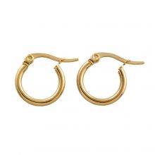 Boucles d'Oreilles Acier Inoxydable (15 mm) Or (2 pièces)