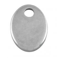 Breloque Acier Inoxydable (12 x 7 mm) Argent Antique (100 pièces)